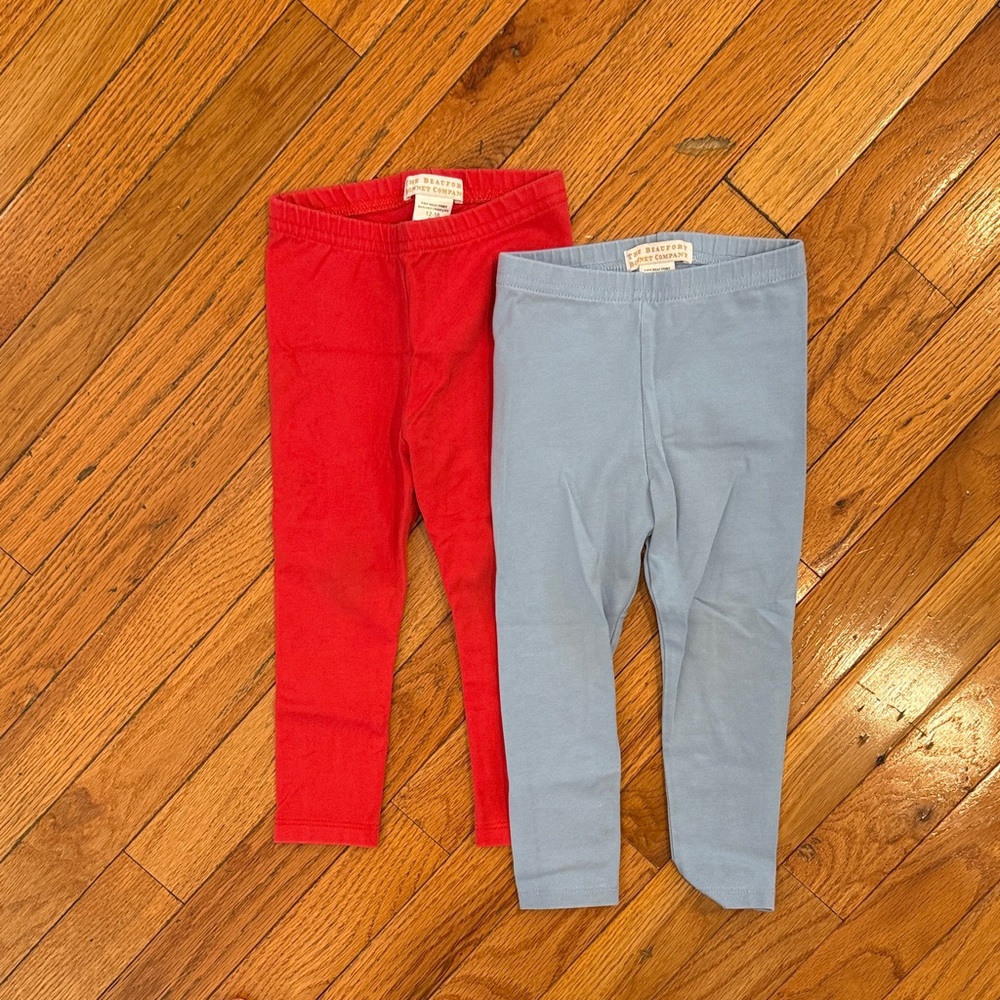 Beaufort Bonnet Red and Blue Kids Leggings